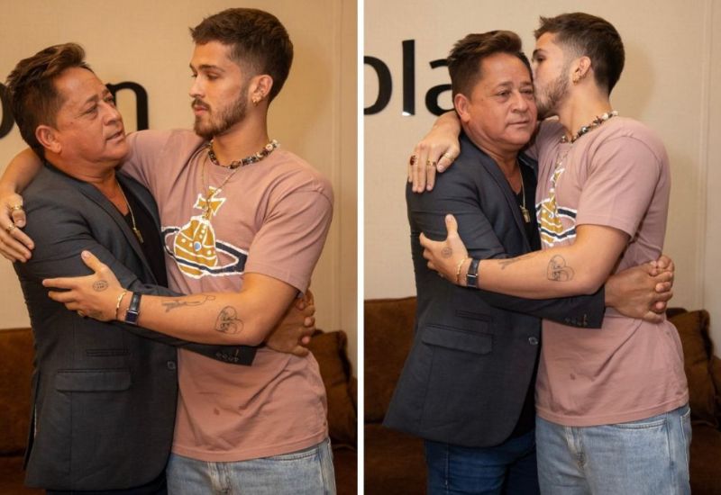  Leonardo recebe a visita de João Guilherme em show no Rio de Janeiro