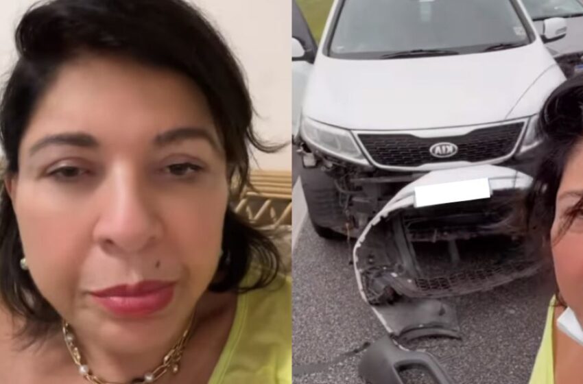  Roberta Miranda sofre acidente de carro